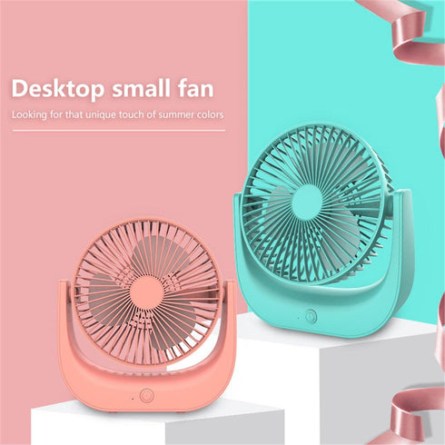 Mini ventilator de birou cu alimentare usb si baterie reincarcabila, Rotatie 30º